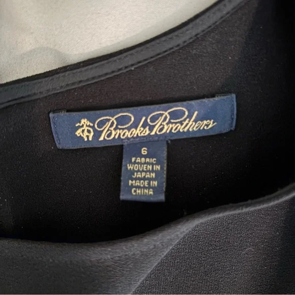 Brooks Brothers Black Women's Blouse with Tie Detail - Picture 5 of 6